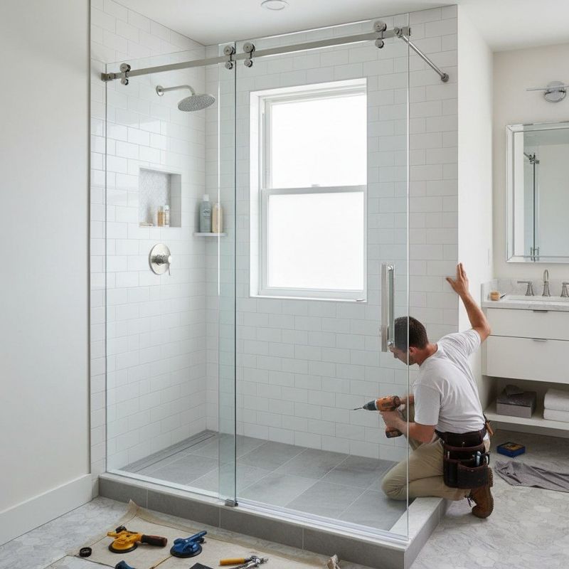Shower Window Installation